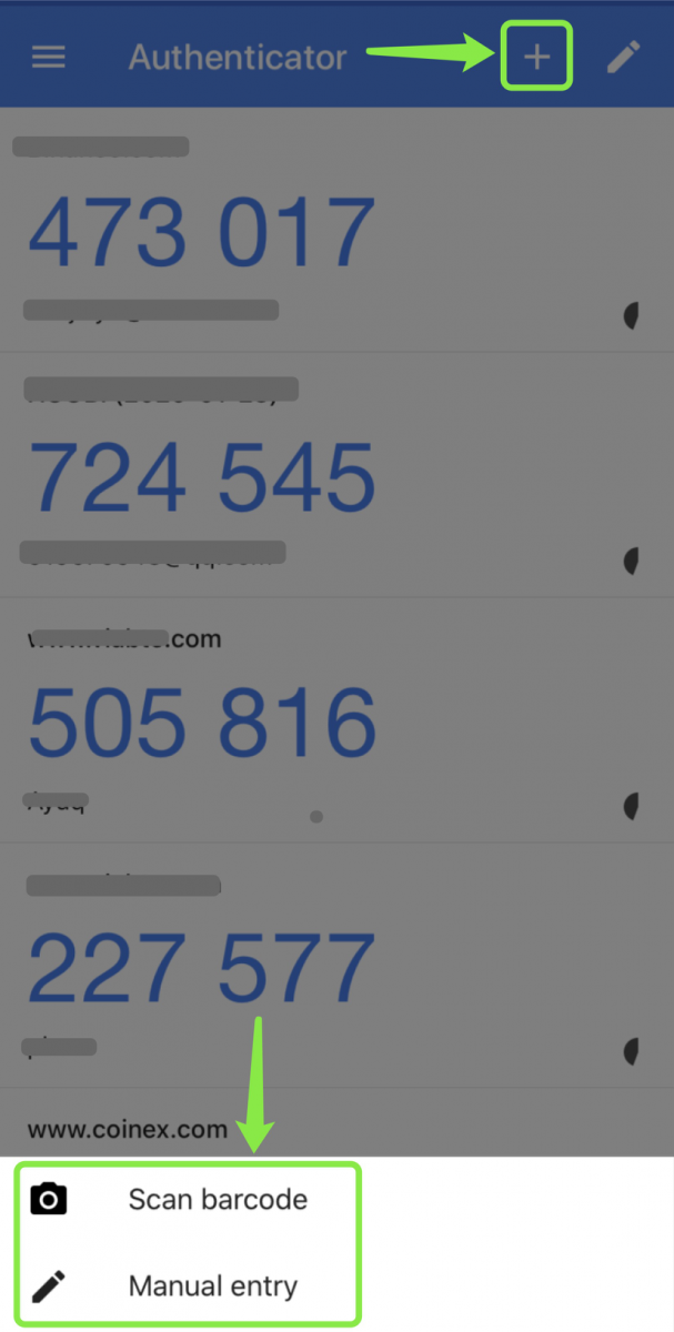 Cara mengikat Google Authenticator di CoinEx Cara mengikat Google Authenticator di CoinEx