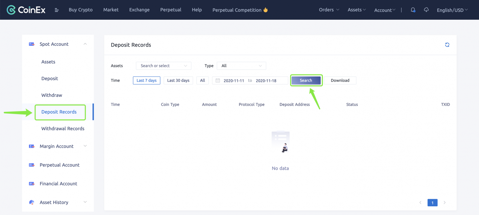 How to Check Order History and Asset History in CoinEx