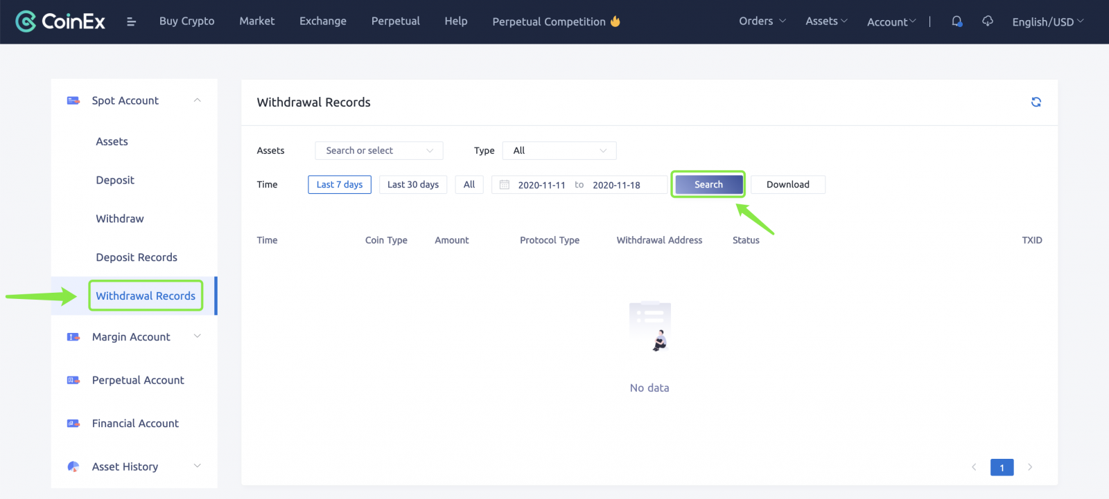 How to Check Order History and Asset History in CoinEx
