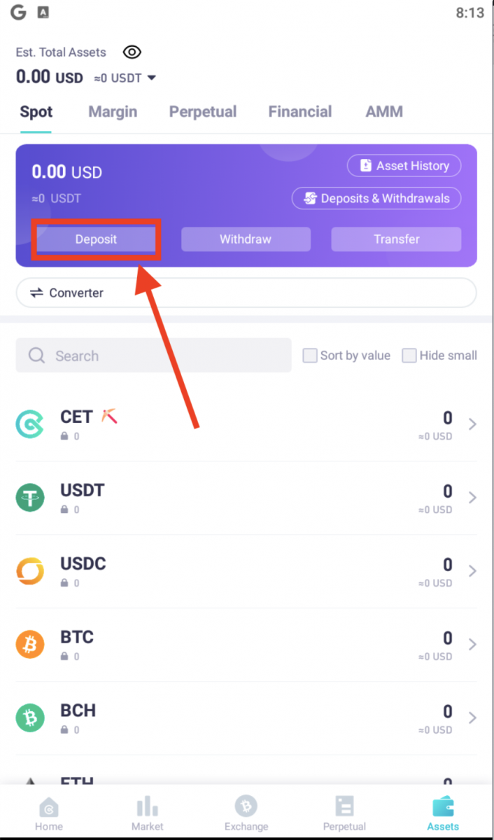 How To Deposit in CoinEx