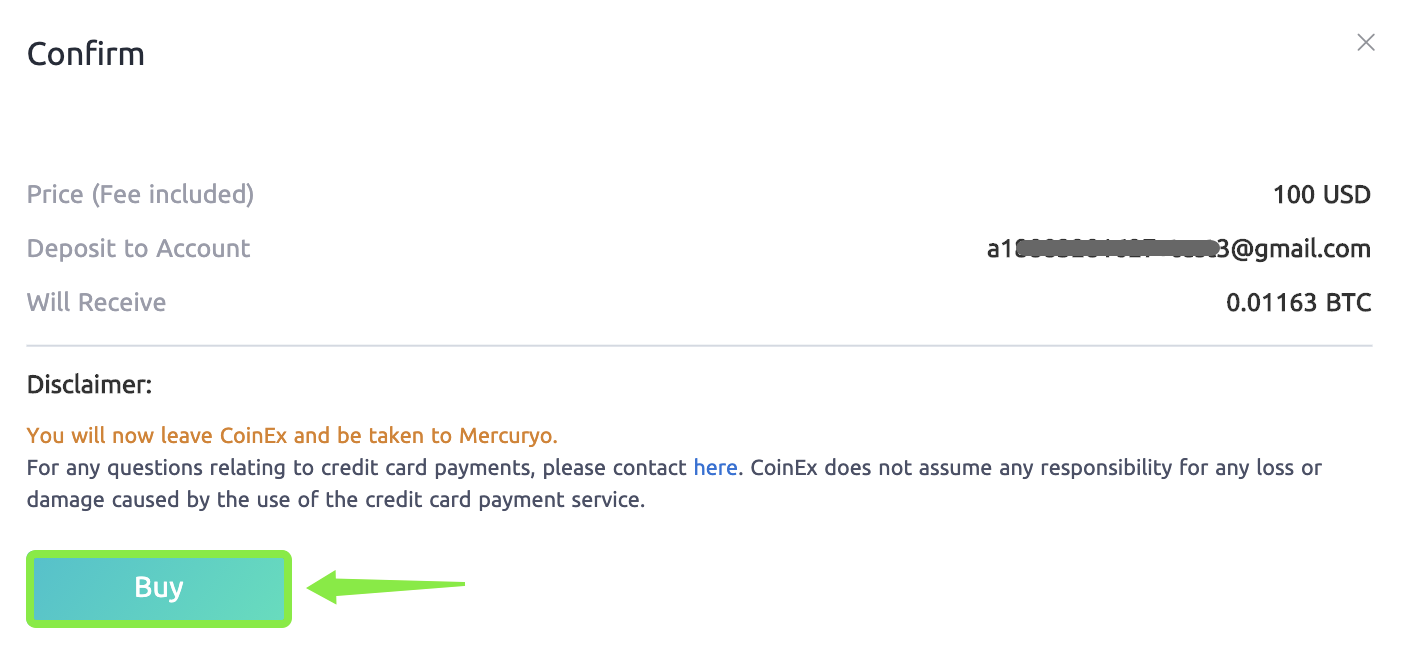 CoinEx-de Merkuryo tarapyndan kripto nädip satyn almaly