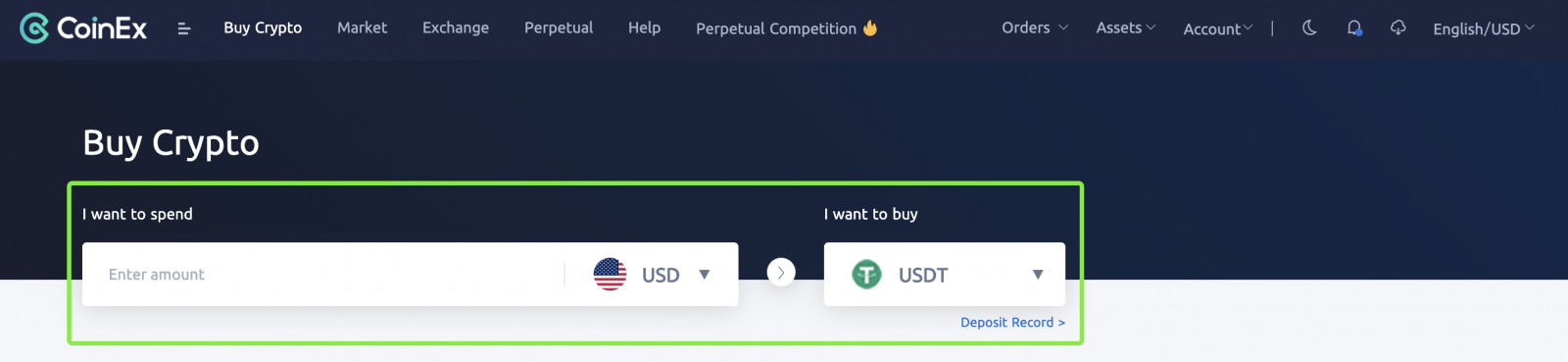 CoinEx の Moonpay で仮想通貨を購入する方法