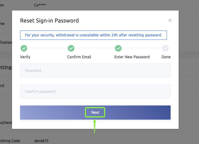 CoinExте кирүү сырсөзүн кантип калыбына келтирсе болот же кайра тапса болот CoinExте кирүү сырсөзүн кантип калыбына келтирсе болот же кайра тапса болот