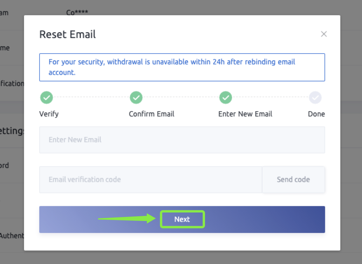 CoinEx හි විද්යුත් තැපෑල නැවත සකසන්නේ/වෙනස් කරන්නේ කෙසේද? CoinEx හි විද්යුත් තැපෑල නැවත සකසන්නේ/වෙනස් කරන්නේ කෙසේද?