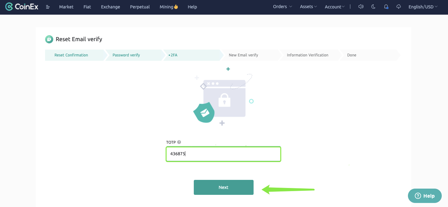 CoinExでメールをリセット/変更する方法