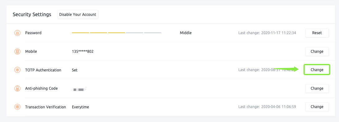Momwe Mungakhazikitsire / Kusintha Kutsimikizika kwa TOTP mu CoinEx Momwe Mungakhazikitsire / Kusintha Kutsimikizika kwa TOTP mu CoinEx