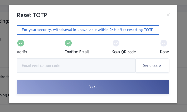 Momwe Mungakhazikitsire / Kusintha Kutsimikizika kwa TOTP mu CoinEx Momwe Mungakhazikitsire / Kusintha Kutsimikizika kwa TOTP mu CoinEx