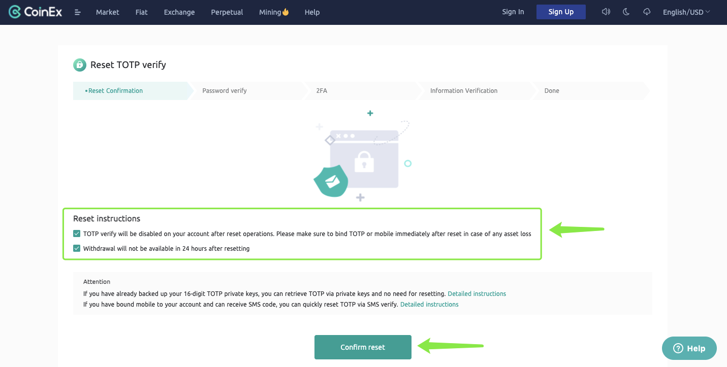 Momwe Mungakhazikitsire / Kusintha Kutsimikizika kwa TOTP mu CoinEx