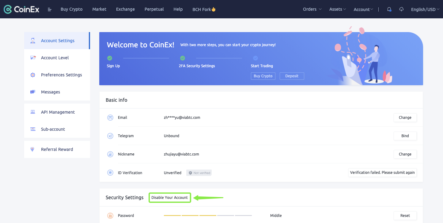 ගිණුමක් අක්රිය කිරීම යනු කුමක්ද සහ එය CoinEx හි සකසන්නේ කෙසේද ගිණුමක් අක්රිය කිරීම යනු කුමක්ද සහ එය CoinEx හි සකසන්නේ කෙසේද